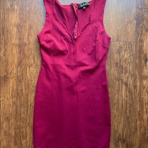 Scallop detail Lulu’s dress, raspberry color